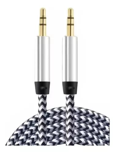 CABLE AUXILIAR DE 1 PLUG 3.5MM A 1 PLUG 3.5MM / 1M.